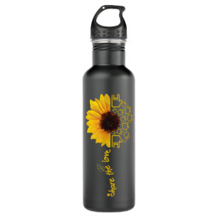 Sign Language - ASL - American Sunflower - Share t 710 Ml Water Bottle