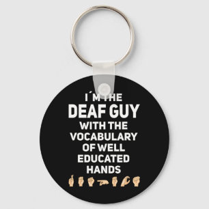 Sign Language Asl Hand Gesture Deaf Awareness 1  Key Ring