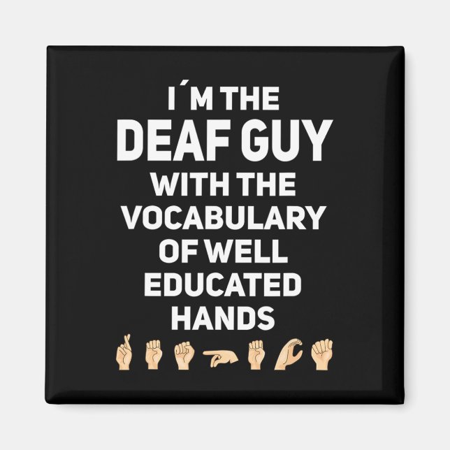 Sign Language Asl Hand Gesture Deaf Awareness 1  Magnet (Front)