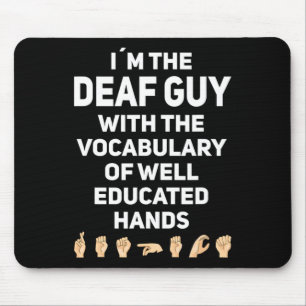 Sign Language Asl Hand Gesture Deaf Awareness 1 Mouse Pad