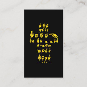 Sign Language - ASL Quote for Christians Business Card
