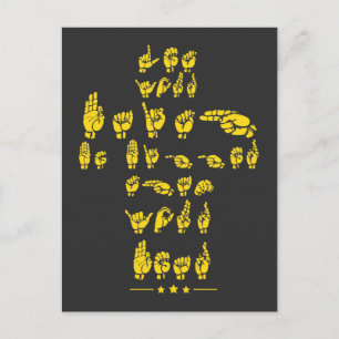 Sign Language - ASL Quote for Christians Postcard