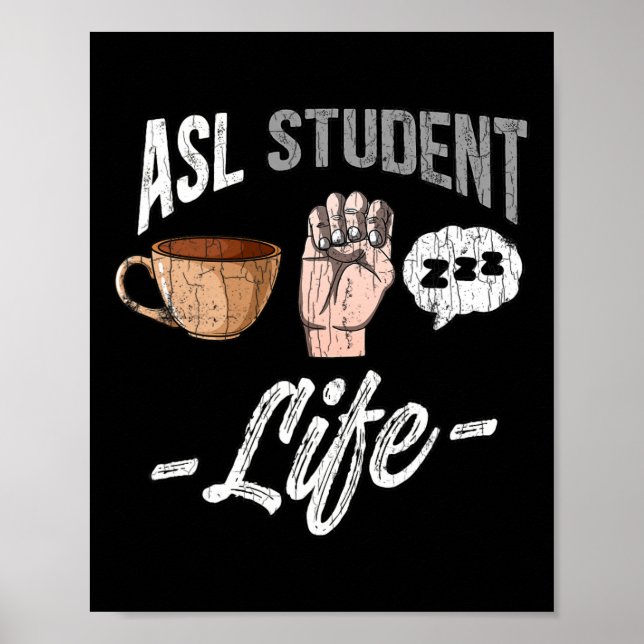 Sign Language Attire Deaf Awareness ASL Student Fu (Front)