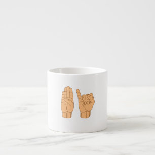 SIGN LANGUAGE BISEXUAL ESPRESSO CUP