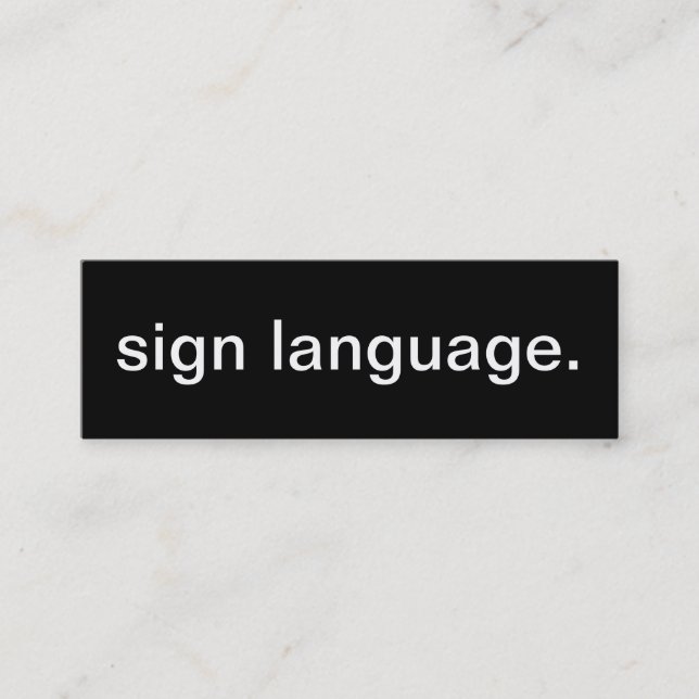 Sign Language Business Card (Front)