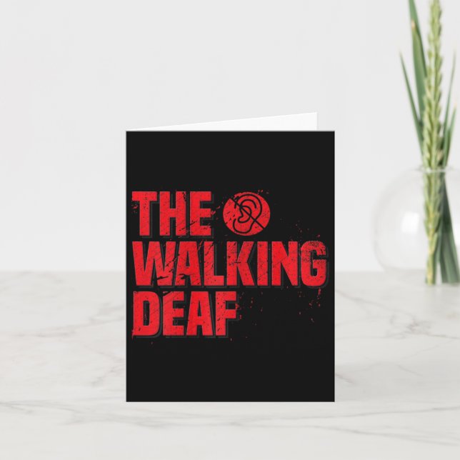 Sign Language Coach Deaf Awareness Gift Black  Card (Front)