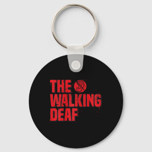 Sign Language Coach Deaf Awareness Gift Black Key Ring