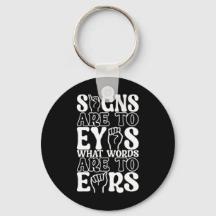 Sign Language Deaf Awareness 12 Key Ring
