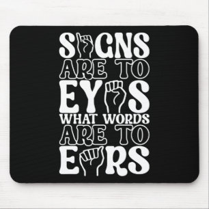 Sign Language Deaf Awareness 12 Mouse Pad