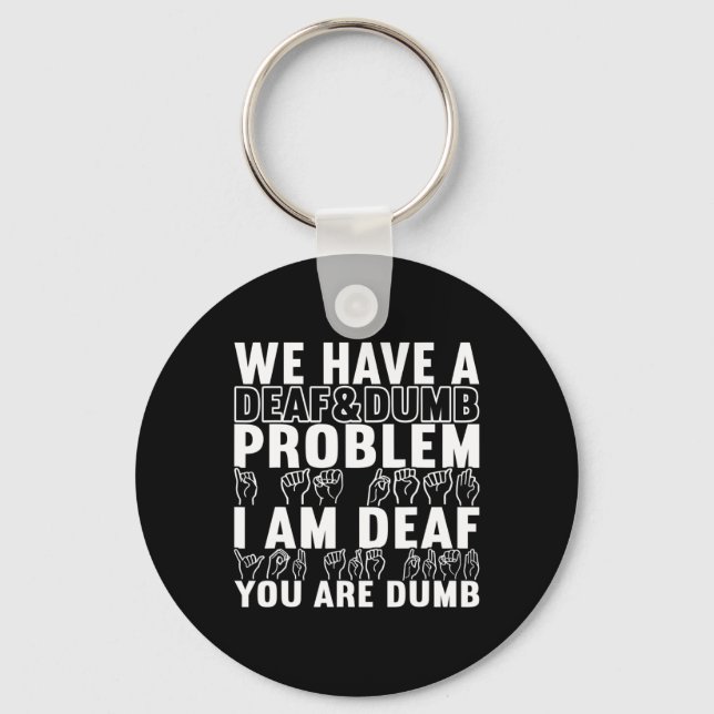 Sign Language Deaf Awareness 20  Key Ring (Front)