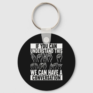 Sign Language Deaf Awareness 2 Key Ring