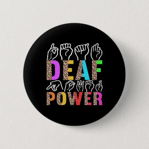 Sign Language Deaf Awareness 3  6 Cm Round Badge