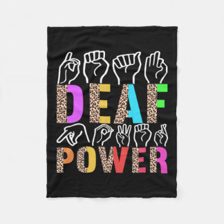 Sign Language Deaf Awareness 3  Fleece Blanket