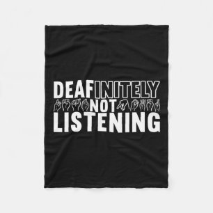 Sign Language Deaf Awareness 9  Fleece Blanket