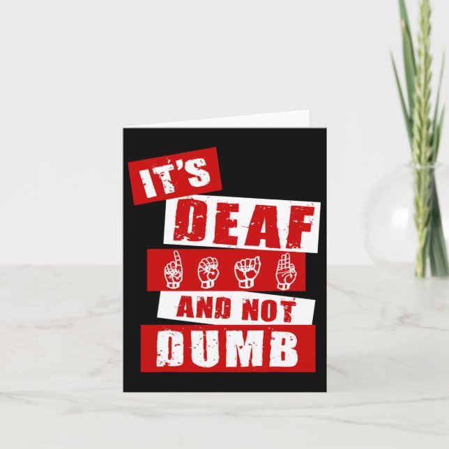Sign Language Deaf Awareness Hand Talk Asl Lenguaj Card (Front)