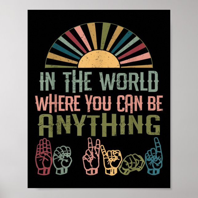 Sign Language Deaf Awareness Kindness ASL Language (Front)