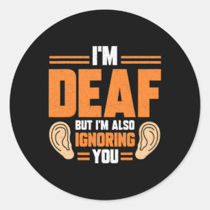 Sign Language Hand Interpreter Asl Deaf Awareness Classic Round Sticker