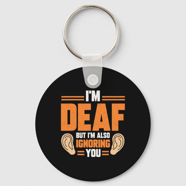 Sign Language Hand Interpreter Asl Deaf Awareness  Key Ring (Front)
