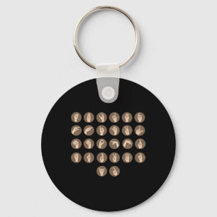 Sign Language Hand Interpreter Asl Deaf Awareness Key Ring