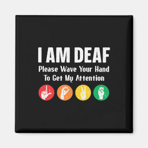Sign Language Hand Interpreter Asl Deaf Awareness Magnet