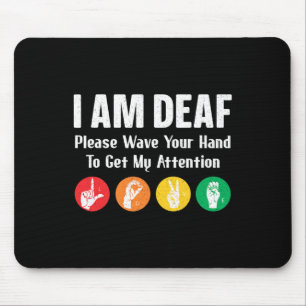 Sign Language Hand Interpreter Asl Deaf Awareness Mouse Pad
