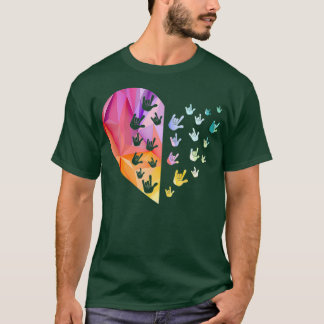 Sign Language Heart  ASL Gift Deaf Gift ASL Gift T-Shirt