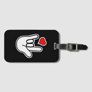 Sign Language I Love You Sign Luggage Tag