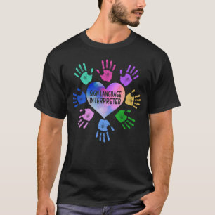 Sign Language Interpreter Hand Heart T-Shirt