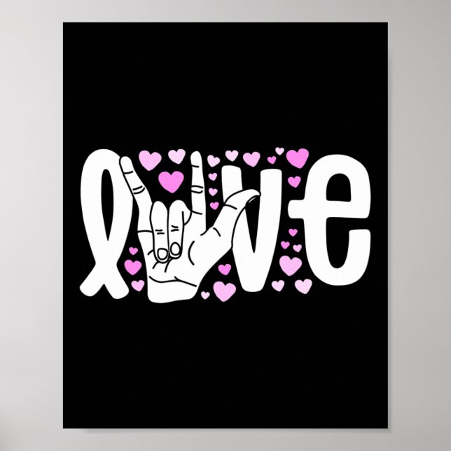 Sign Language Love Asl Be Kind Deaf Awareness  (Front)