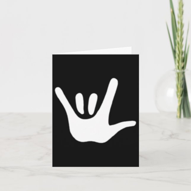 Sign Language Love Asl Deaf Awareness  Card (Front)