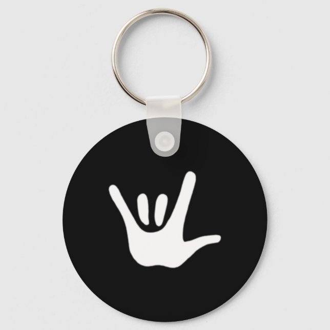 Sign Language Love Asl Deaf Awareness  Key Ring (Front)