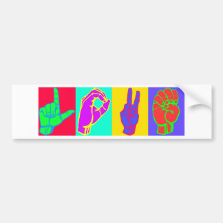 Sign Language LOVE Bumper Sticker