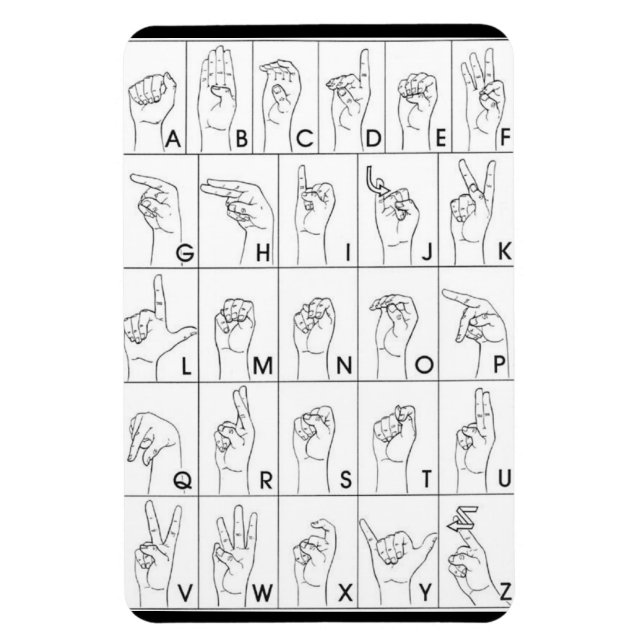 SIGN LANGUAGE magnet (Vertical)