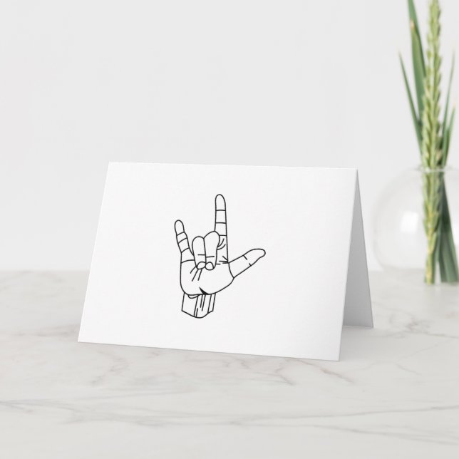 Sign Language Outline Card (Front)