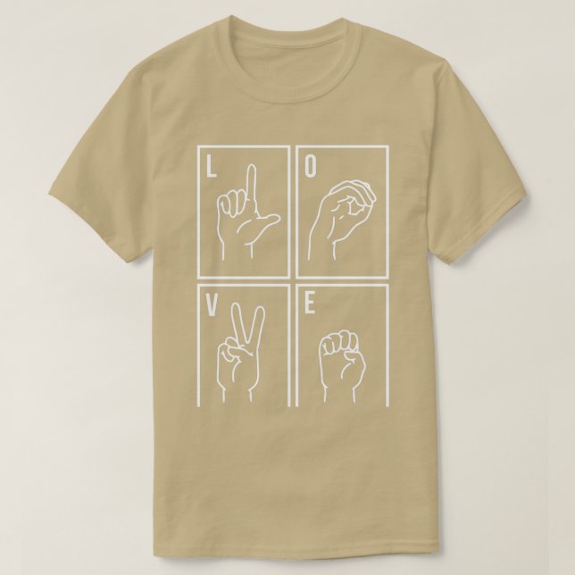 Sign language sign language deaf deafness 1 T-Shirt (Design Front)
