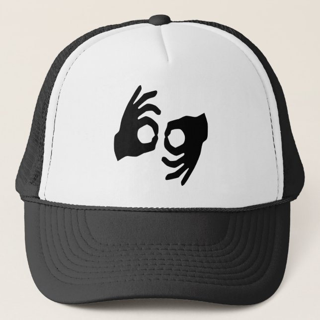 sign language trucker hat (Front)