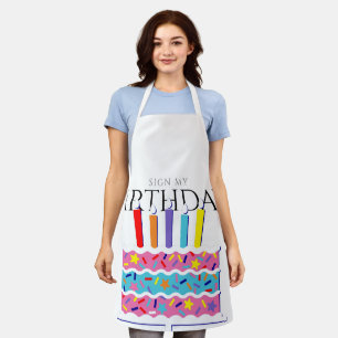 Sign My Birthday Apron