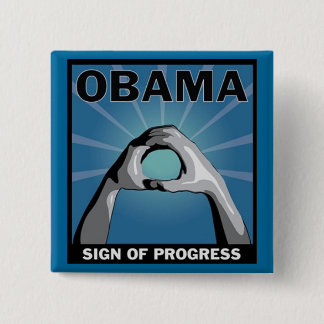 Sign of Progress 15 Cm Square Badge