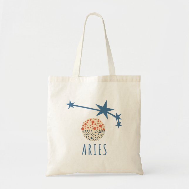 Sign of the Aries zodiac Tote Bag (Front)