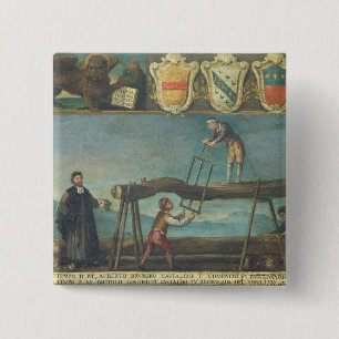 Sign of the Venetian Saw Mill Workers' Guild, 1445 15 Cm Square Badge