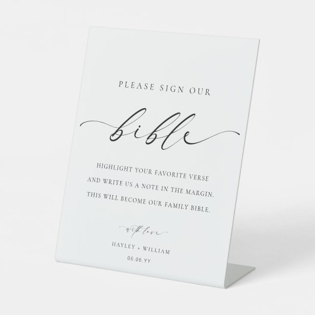 Sign Our Bible Wedding Guest Book (Front)