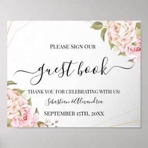 Sign our Guest Book Floral Wedding Sign