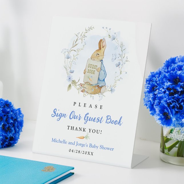 Sign Our Guest Book Peter Rabbit Pedestal Sign (Creator Uploaded)
