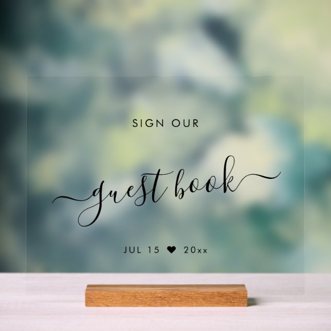 Sign Our Guest Book Wedding Black (Neutral)