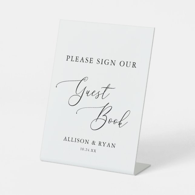 Sign Our Guestbook Sign | Wedding Guestbook Sign (Front)