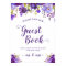 Sign Our Guestbook Violet Purple Floral Sign