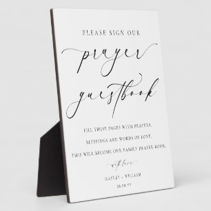 Sign Our Prayer Wedding Guestbook Plaque