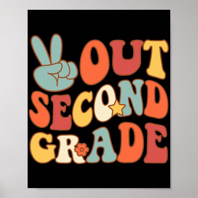 Sign Out Second Grade Groovy 2nd Last Days School  (Front)