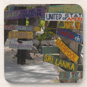 Sign Post Rum Point Grand Cayman Coaster