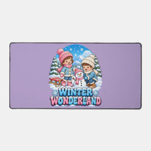Sign Retro Kids Winter Wonderland Desk Mat